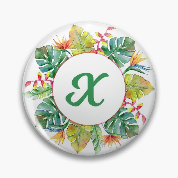 Item preview, Tropical Leaves Monogram X designed and sold by MysticMagpie.