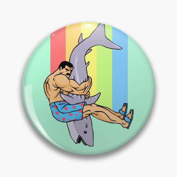 Item preview, Shark Wrestling Summer Champion Rainbow designed and sold by therealsadpanda.
