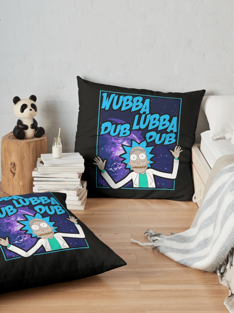 Alternate view of Rick Sanchez Wubba Lubba Dub Dub Quote Floor Pillow
