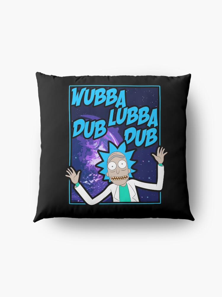Alternate view of Rick Sanchez Wubba Lubba Dub Dub Quote Floor Pillow