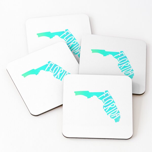 Item preview, Florida State Silhouette Aqua Blue designed and sold by RoseMakesPrints.