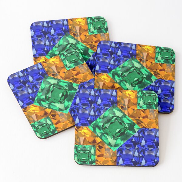 Item preview, SAPPHIRES, EMERALDS, & TOPAZ GEMS ART designed and sold by sharlesart.