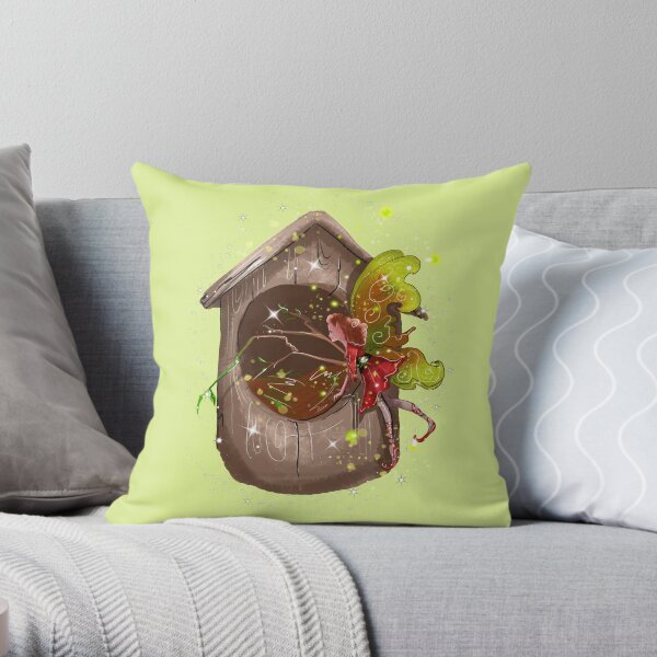 Nestie Shimmer The Birdhouses & Nests Fairy™ Throw Pillow