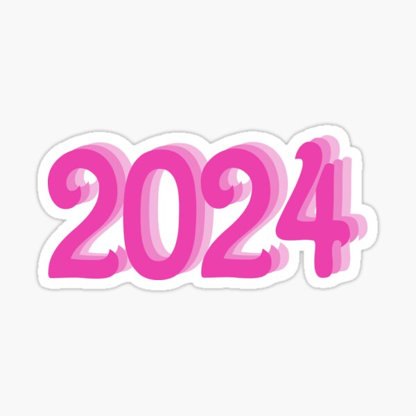 "Hot Pink Class of 2024" Sticker for Sale by elephantdesign1 Redbubble