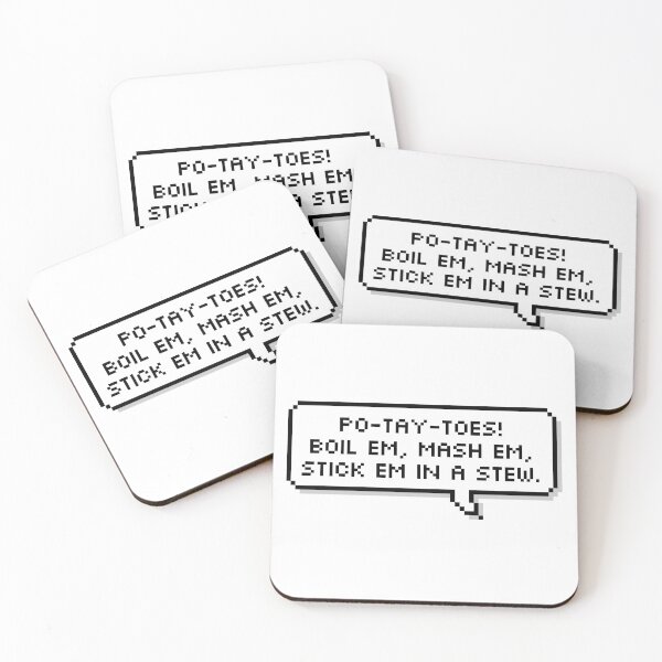 Item preview, Po-Tay-Toes, Boil 'Em, Mash 'Em Pixel Speech Bubble designed and sold by Lemon  Merch.