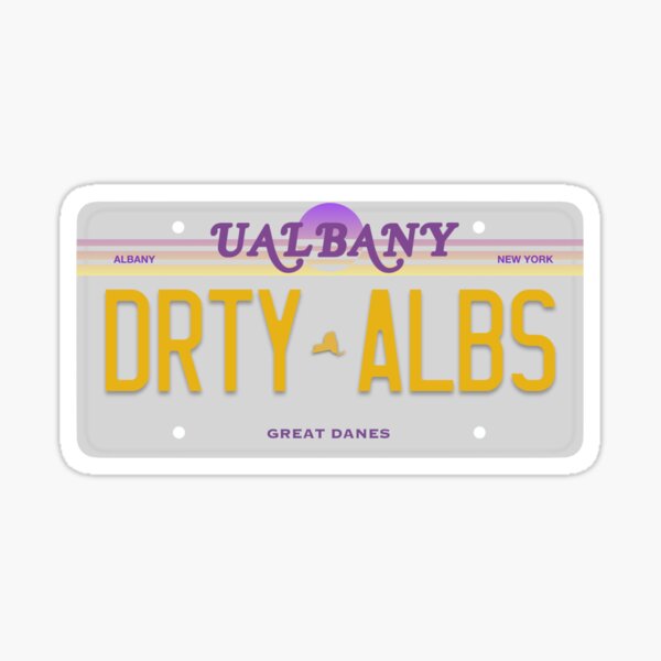 Item preview, UAlbany License Plate Sticker designed and sold by emroba.