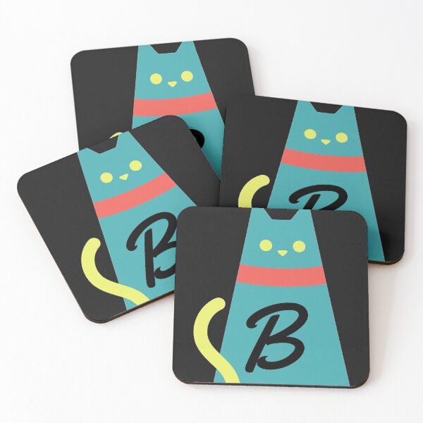 Item preview, Alphabet  initial Letter B and black,red and yellow  cat designed and sold by dygo1986.