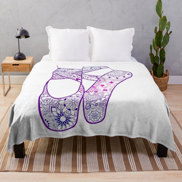 Item preview, Ballet Pointe Shoes Floral Paisley Mandala Blue & Pink designed and sold by Tara Barnaba.