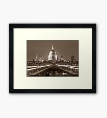 Millenium Bridge / St. Pauls, London, England, UK * Framed Print