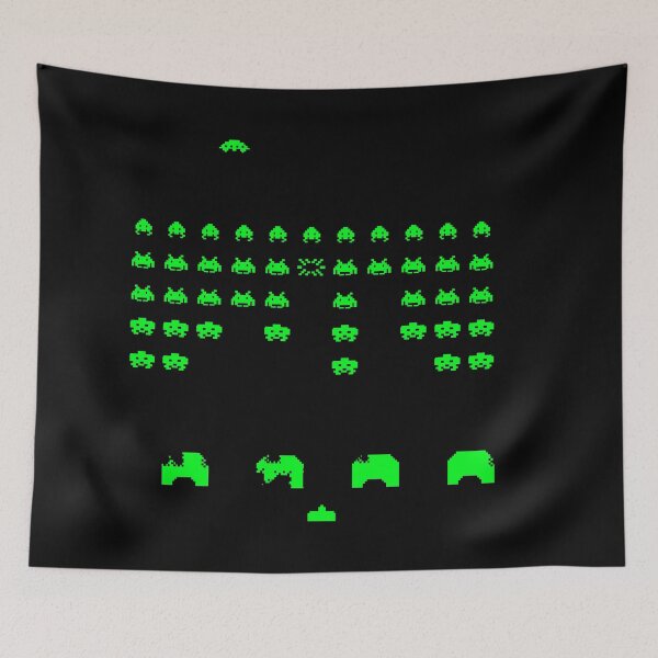 Item preview, Space Invaders GREEN retrogaming 80s pixel console videogame lover designed and sold by frikybomb.