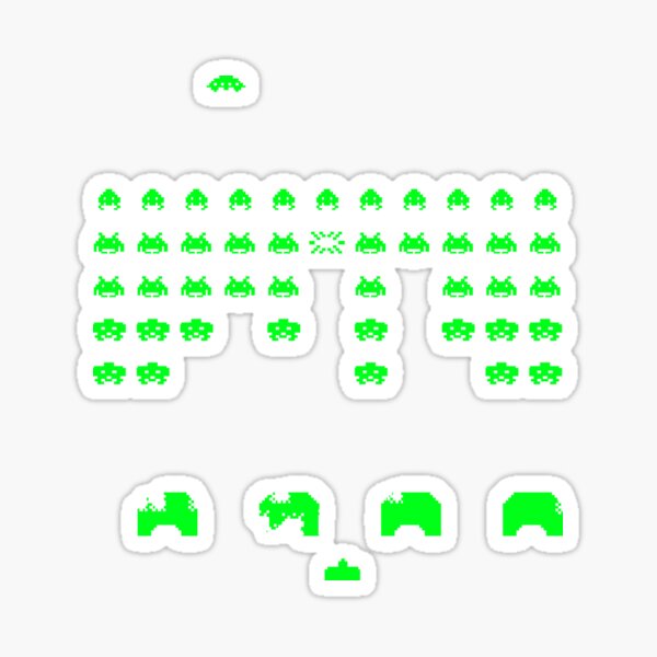 Item preview, Space Invaders GREEN retrogaming 80s pixel console videogame lover designed and sold by frikybomb.