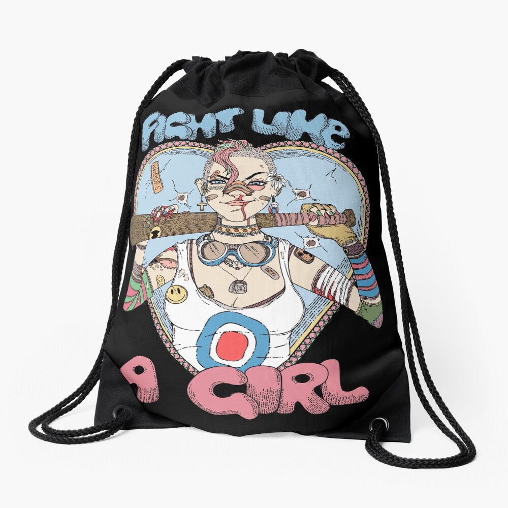 Fight Like A Girl - Fight Like A Tank Girl (Tank Girl) Drawstring Bag