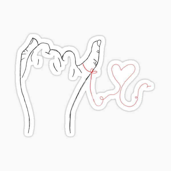 "The red string of fate " Sticker for Sale by teresaedward Redbubble