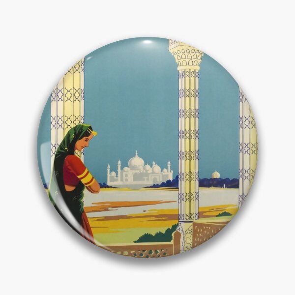 Artikelvorschau, Visit India Taj Mahal vintage travel poster entworfen und verkauft von stickart-marek.