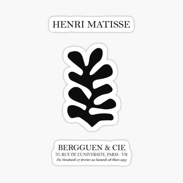 Item preview, Henri Matisse - Leaf Cutout - Papier Découpés - Black designed and sold by artswag.