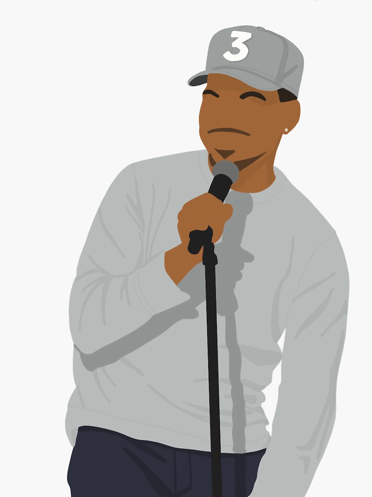 "Chance The Rapper" Sticker for Sale by jemsdesignco Redbubble