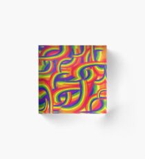 swirling rainbows Acrylic Block