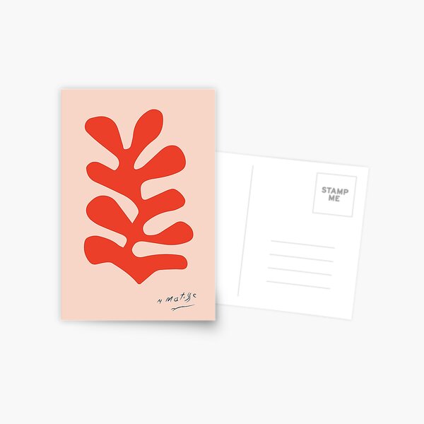 Henri Matisse - Leaf Cutout - Papier Découpés - Red Postcard