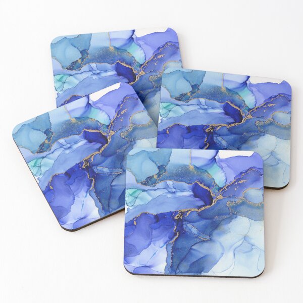 Item preview, Abstract Iris Blue Floral Ink designed and sold by Olga Shvartsur.