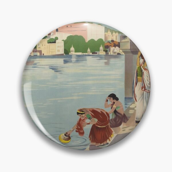 Item preview, Visit India Upaidur vintage travel poster designed and sold by stickart-marek.