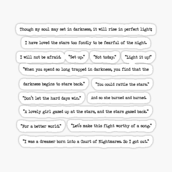 SJM Quotes *small is very hard to see get medium!!!* Sticker