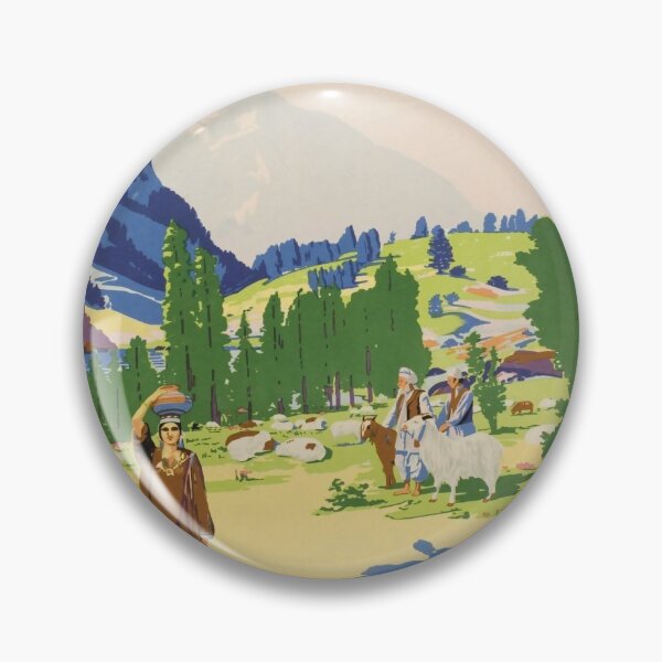 Item preview, Kashmir Calling vintage travel poster designed and sold by stickart-marek.