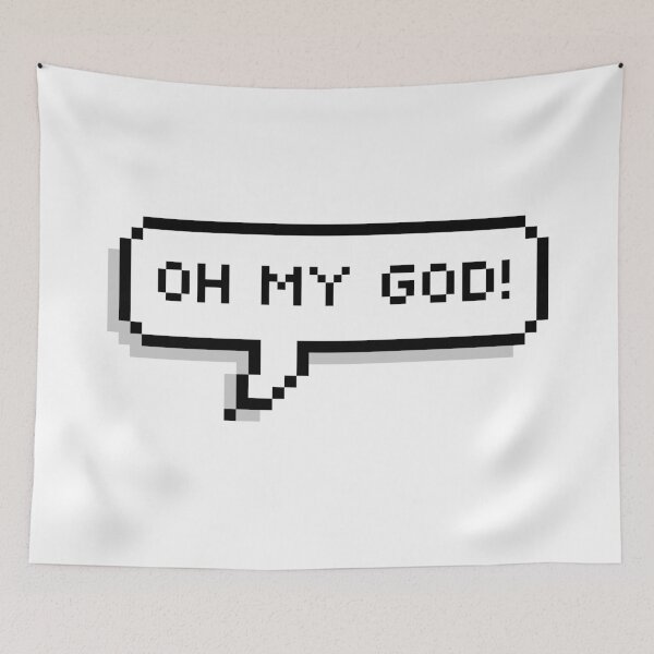 Item preview, OH MY GOD! Pixel Speech Bubble designed and sold by Lemon  Merch.