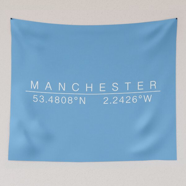 Item preview,  Manchester England gps coordinates sticker designed and sold by emk817.