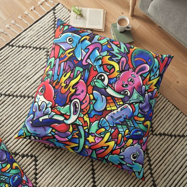 I M A G I N A T I O N // Copic Marker Doodle Floor Pillow