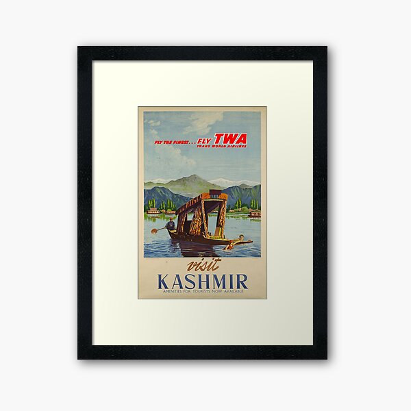 Item preview, Visit Kashmir vintage travel poster designed and sold by stickart-marek.