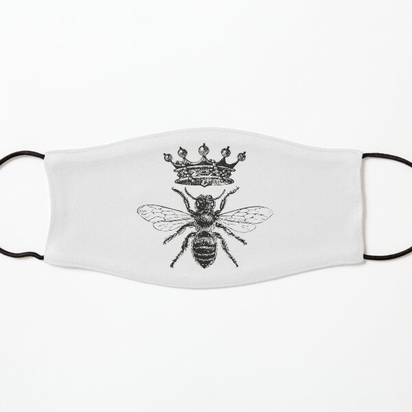 Queen Bee | Vintage Honey Bees | Black and White |  Kids Mask