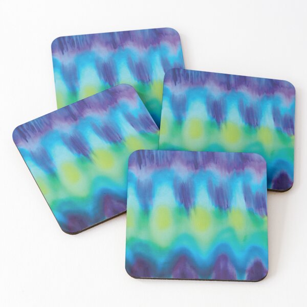 Item preview, Watery Tie Dye in Blues, Greens and Purples designed and sold by Leslie Rogers Todder.