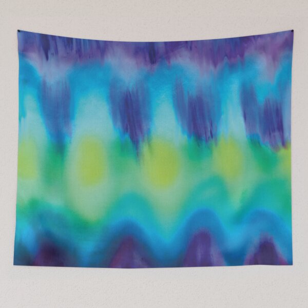 Item preview, Watery Tie Dye in Blues, Greens and Purples designed and sold by Leslie Rogers Todder.