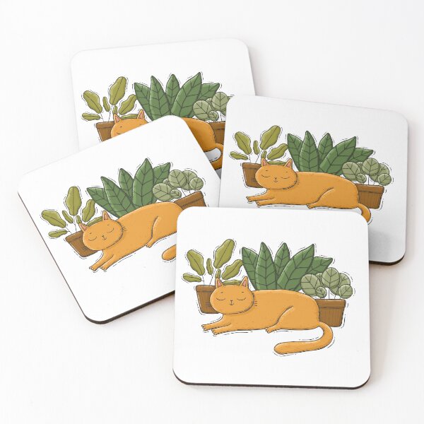 Item preview, Cat and Plants designed and sold by taniasamoshkina.
