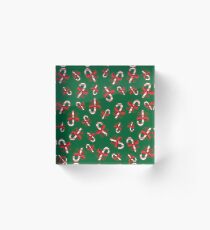 Candy Cane Mania Acrylic Block