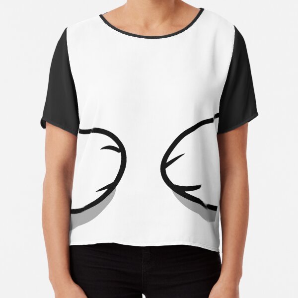 Minimal Cute Polar Bear Hug Chiffon Top