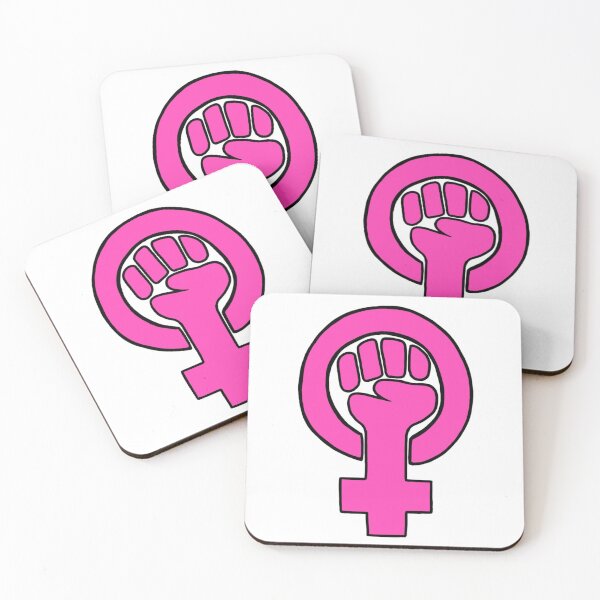 Item preview, pink feminist fist designed and sold by ekmdesigns.