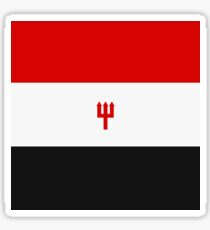 Minimalistic Manchester United Trident Design - Red, White & Black Sticker
