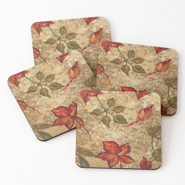 Item preview, Autumn Leaves With Splatter Batik Background designed and sold by Leslie Rogers Todder.