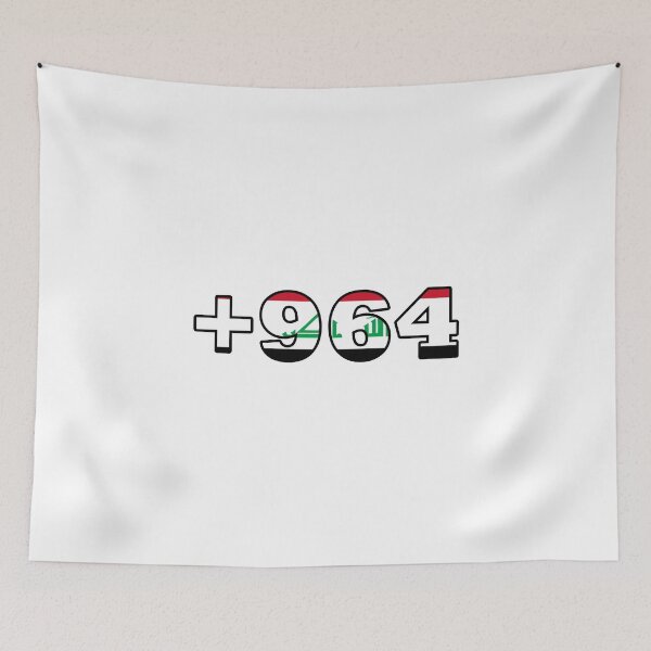 Item preview, Iraq Flag on Country Code Stylish Design designed and sold by ArabCorner.