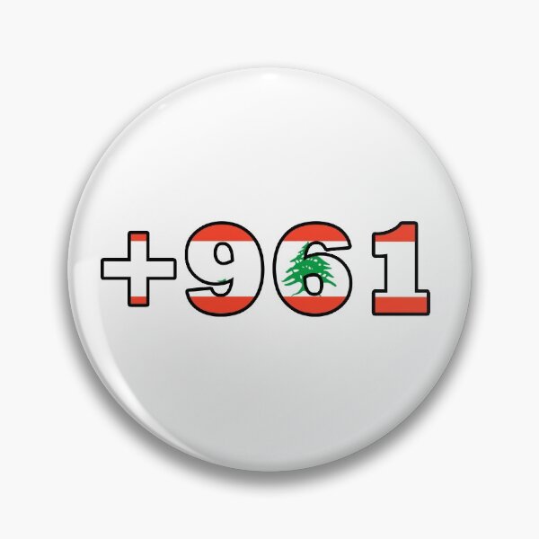 Item preview, Lebanon Country Code in Stylish Flag Design designed and sold by ArabCorner.