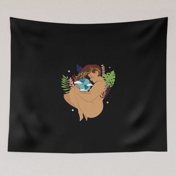 Item preview, Woman Hugging Earth Floral Light Brown Skinned designed and sold by Maria Simone.