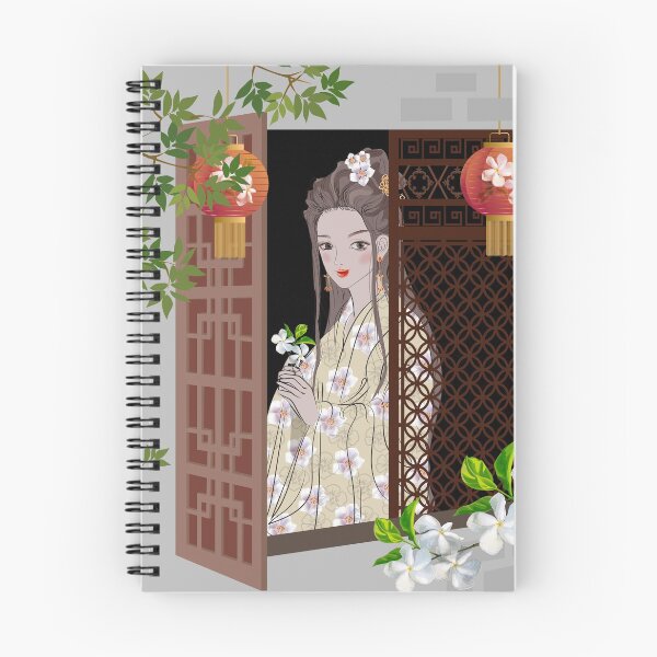 Item preview, Ancient Chinese beautiful woman sat embroidery  in a room of house  designed and sold by WeeraS.