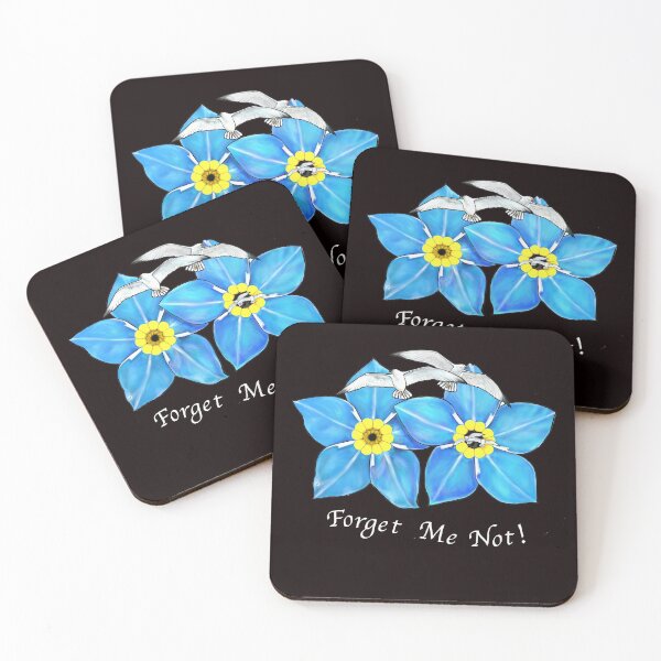 Item preview, "Forget Me Not!" - Forget Me Nots & Seagulls designed and sold by Elizabeth Ferber-Wolter.