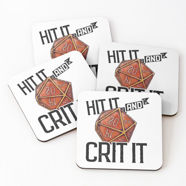 Item preview, Hit It & Crit It - Original Red D20 designed and sold by RoamingGeek.
