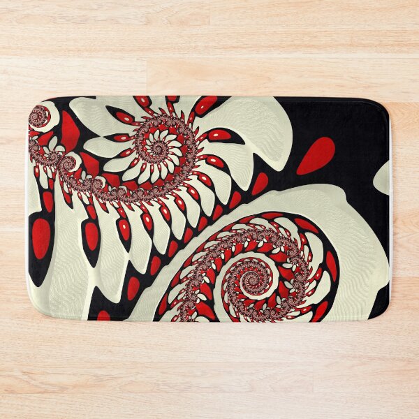 Item preview, Red Black and Cream Abstract Spiral Fractal designed and sold by Pam Blackstone.