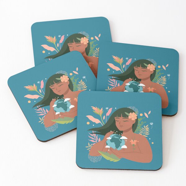 Item preview, Woman Hugging Earth Floral  designed and sold by Maria Simone.