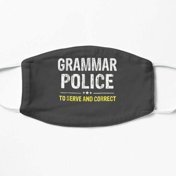 Grammar Police Women and Kids Funny Costume Idea Flat Mask