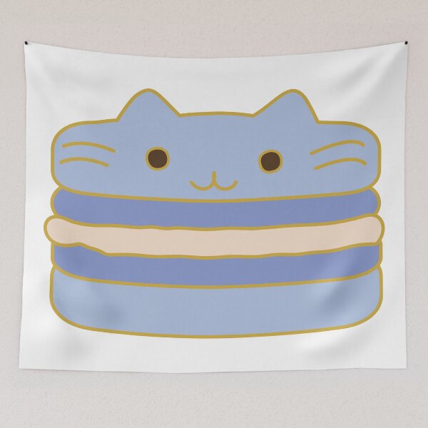 Item preview, Blueberry Macaron Kitty Cat Dessert designed and sold by arturekdesign.