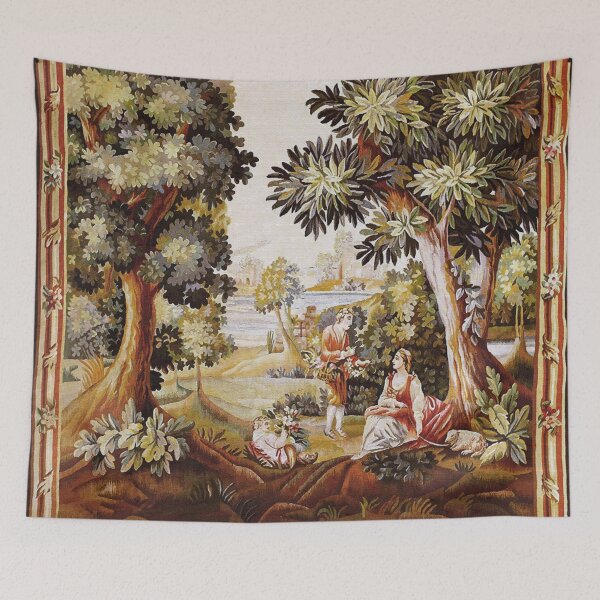 Item preview, Silk & Wool Antique French Tapestry Print designed and sold by Vicky Brago-Mitchell®.